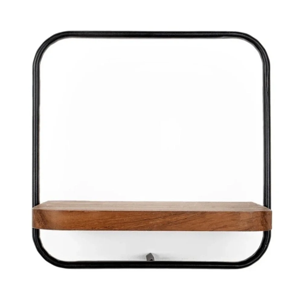 West Elm Bodhi Shelfmate Type B Oak Wood Black Iron‎ Frame